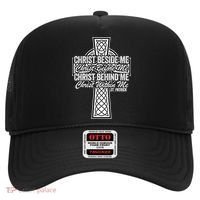 Funny Christ Beside Me Christ Before Me Christ Behind Me Hat thumb 0