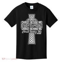 Funny Christ Beside Me Christ Before Me Christ Behind Me Kids T-Shirt thumb 0