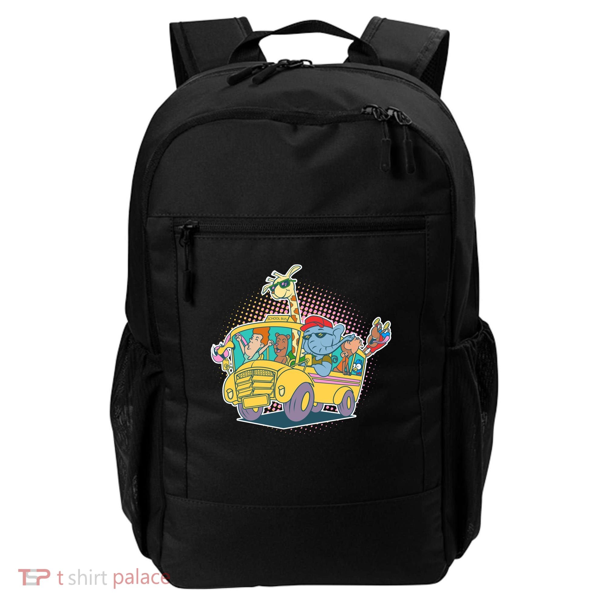 Funny Cool Back to School Animals School Bus Backpack