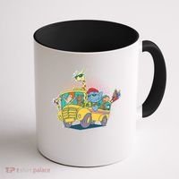 Funny Cool Back to School Animals School Bus Coffee Mug thumb 1