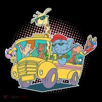 Funny Cool Back to School Animals School Bus Ornament thumb 1