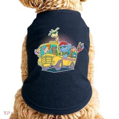 Funny Cool Back to School Animals School Bus Doggie Tank