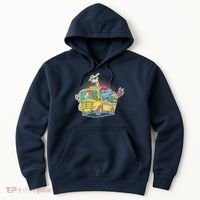 Funny Cool Back to School Animals School Bus Hoodie thumb 0