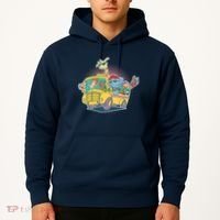Funny Cool Back to School Animals School Bus Hoodie thumb 2