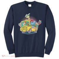 Funny Cool Back to School Animals School Bus Sweatshirt thumb 0
