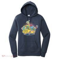 Funny Cool Back to School Animals School Bus Women's Hoodie thumb 0