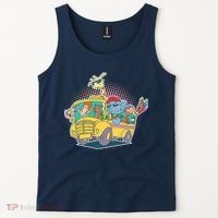 Funny Cool Back to School Animals School Bus Tank Top thumb 2