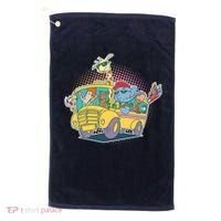 Funny Cool Back to School Animals School Bus Golf Towel thumb 0