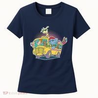 Funny Cool Back to School Animals School Bus Women's T-Shirt thumb 0