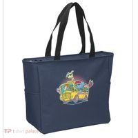 Funny Cool Back to School Animals School Bus Tote Bag thumb 2
