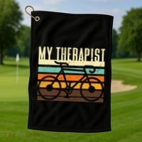 Funny Cycling Bicycle Golf Towel thumb 1
