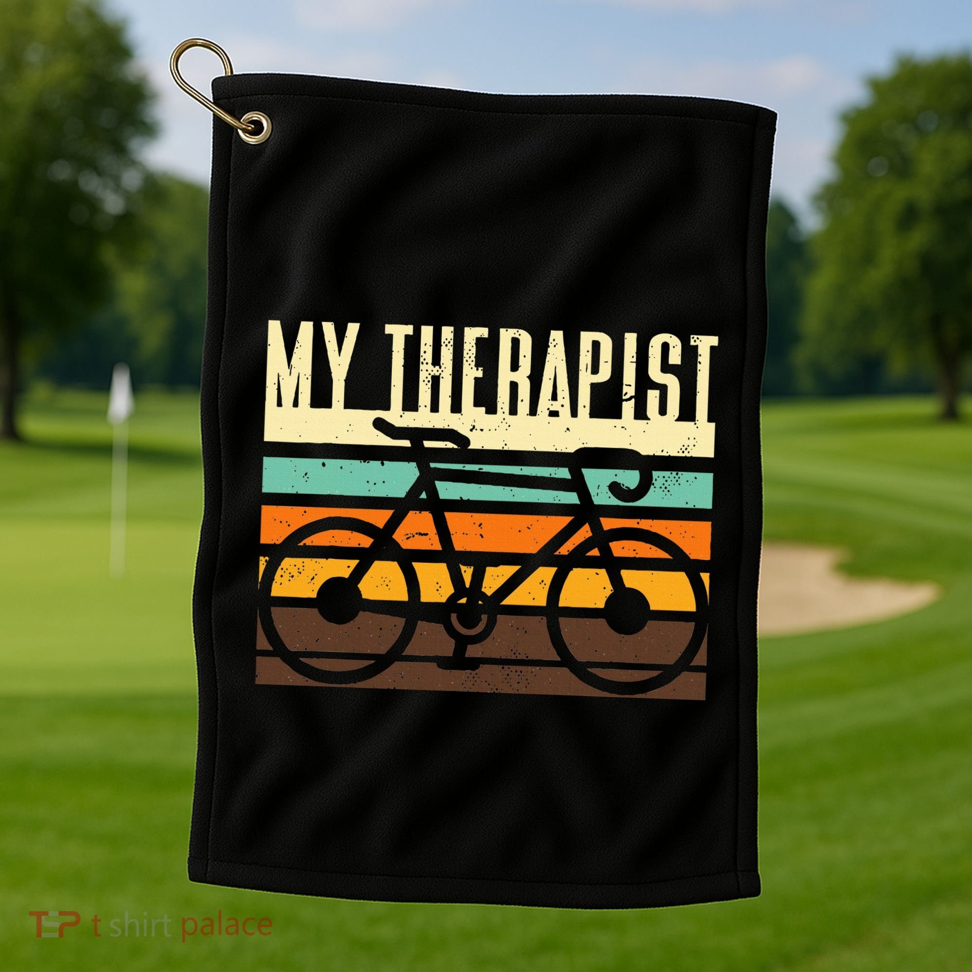 Funny Cycling Bicycle Golf Towel