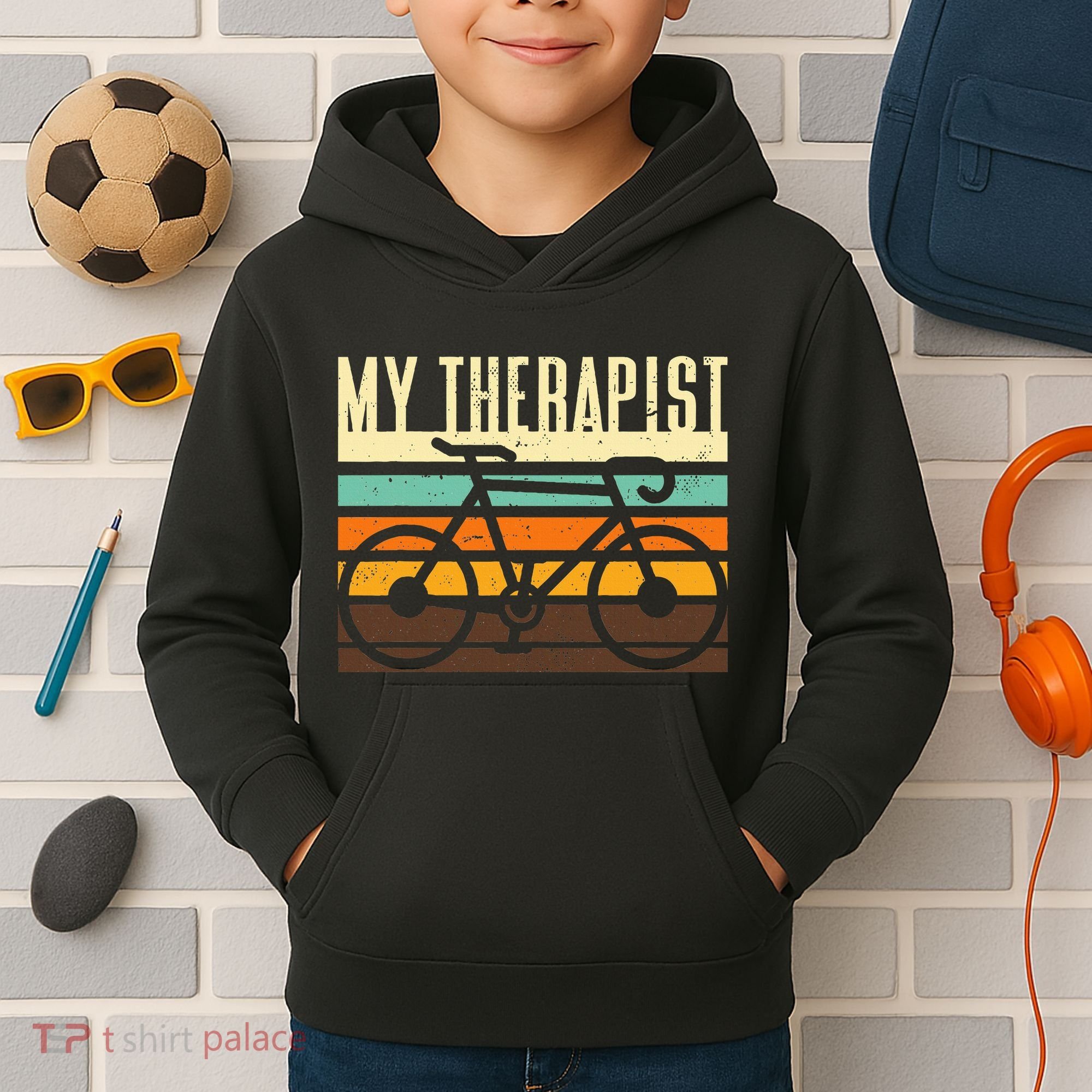 Funny Cycling Bicycle Kids Hoodie