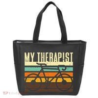 Funny Cycling Bicycle Tote Bag thumb 0