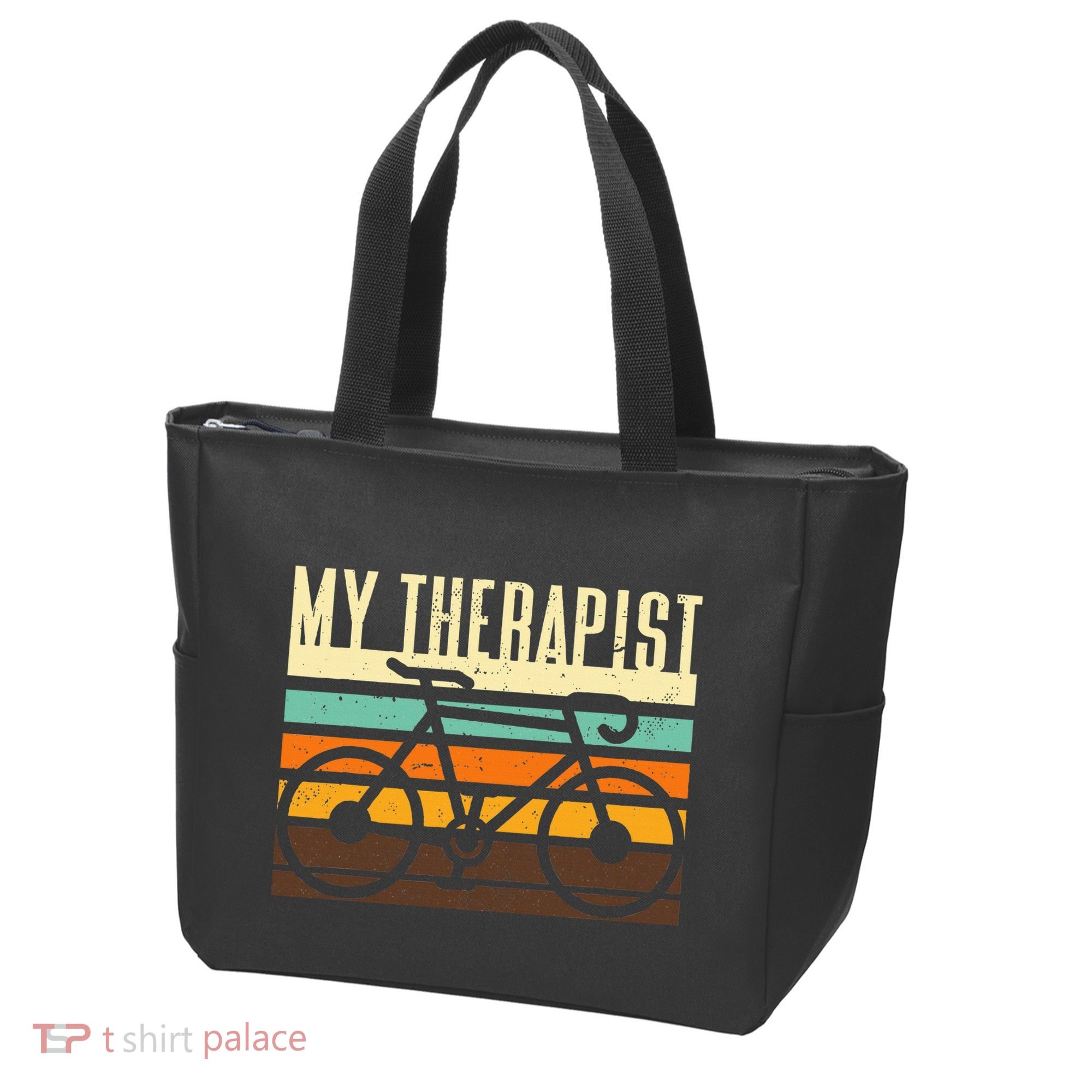 Funny Cycling Bicycle Tote Bag