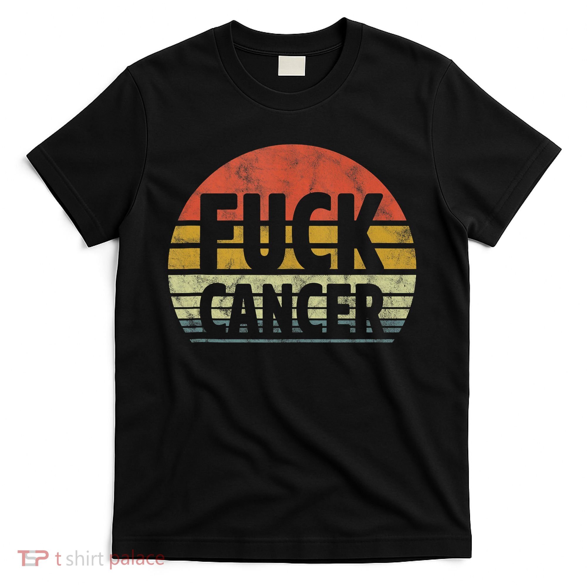 Fuck Cancer Breast Cancer Awareness Gift Retro Distressed T-Shirt