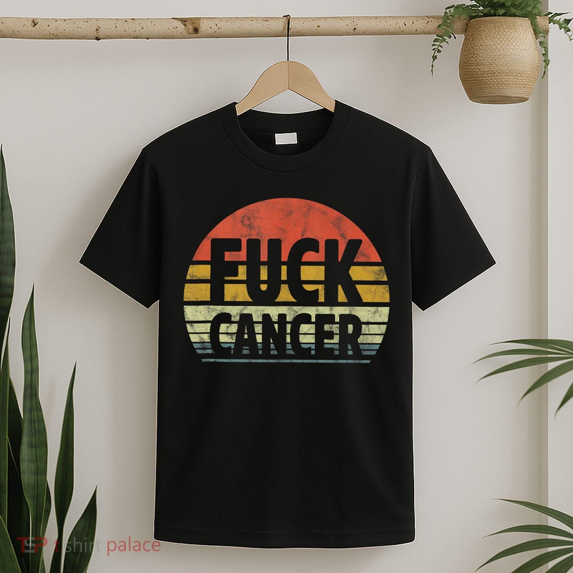 Fuck Cancer Breast Cancer Awareness Gift Retro Distressed T-Shirt