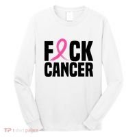 Fuck Cancer Breast Cancer Awareness Gift Retro Distressed Long Sleeve Shirt thumb 0