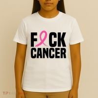 Fuck Cancer Breast Cancer Awareness Gift Retro Distressed T-Shirt thumb 4
