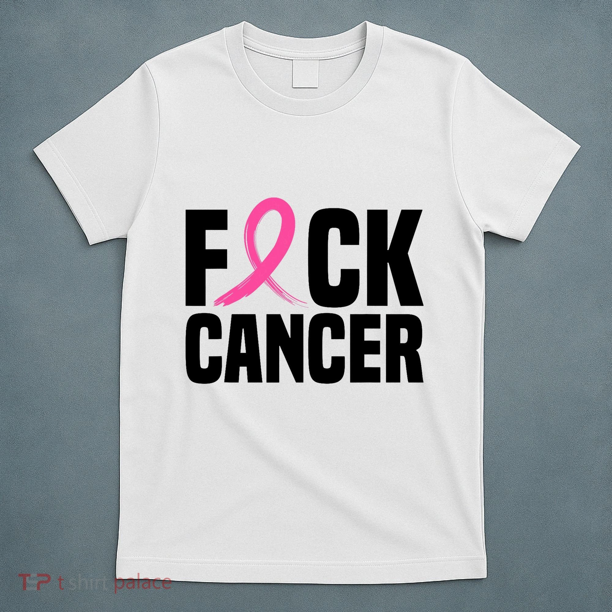 Fuck Cancer Breast Cancer Awareness Gift Retro Distressed T-Shirt