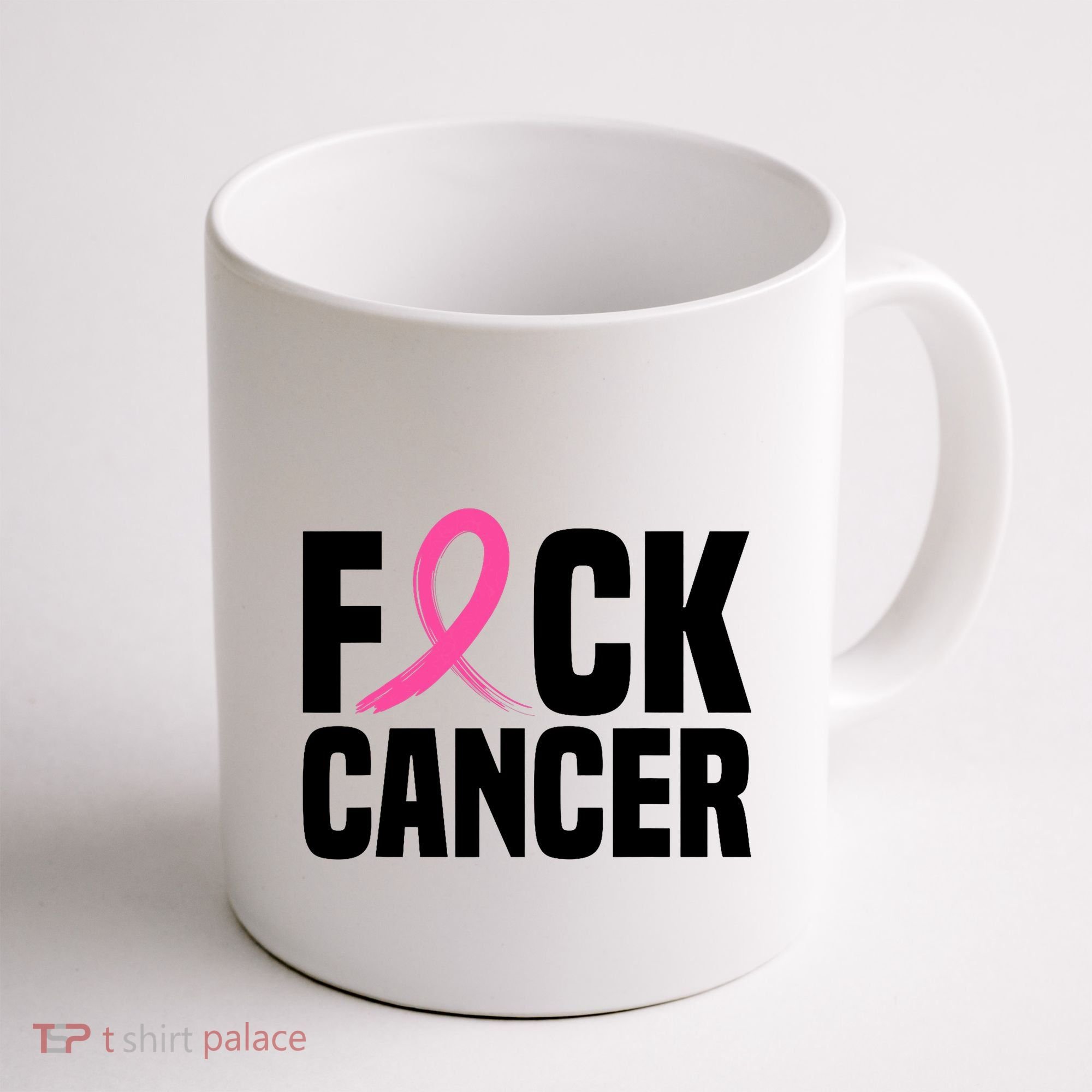 Fuck Cancer Breast Cancer Awareness Gift Retro Distressed Coffee Mug