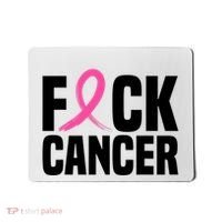 Fuck Cancer Breast Cancer Awareness Gift Retro Distressed Mousepad thumb 0