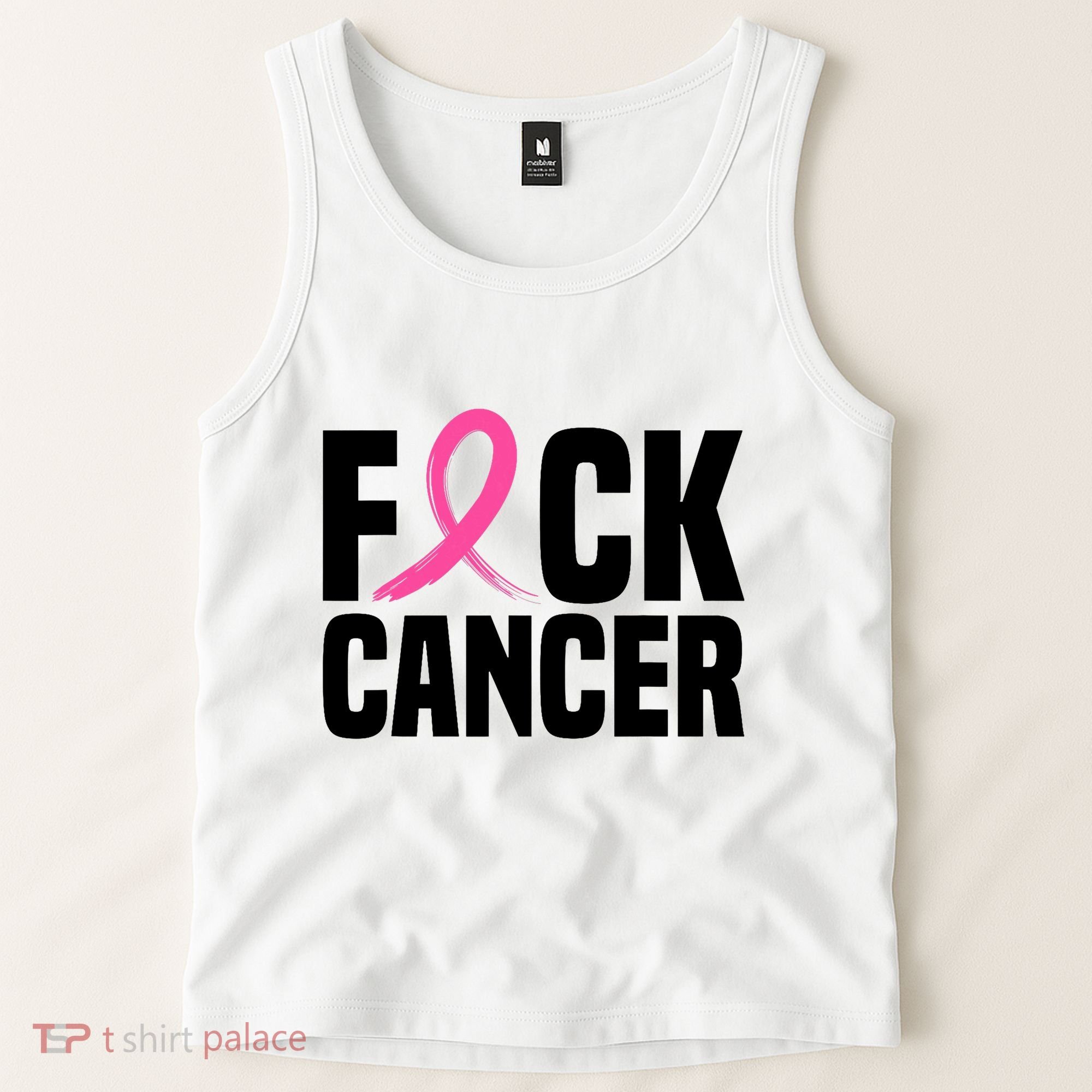 Fuck Cancer Breast Cancer Awareness Gift Retro Distressed Tank Top