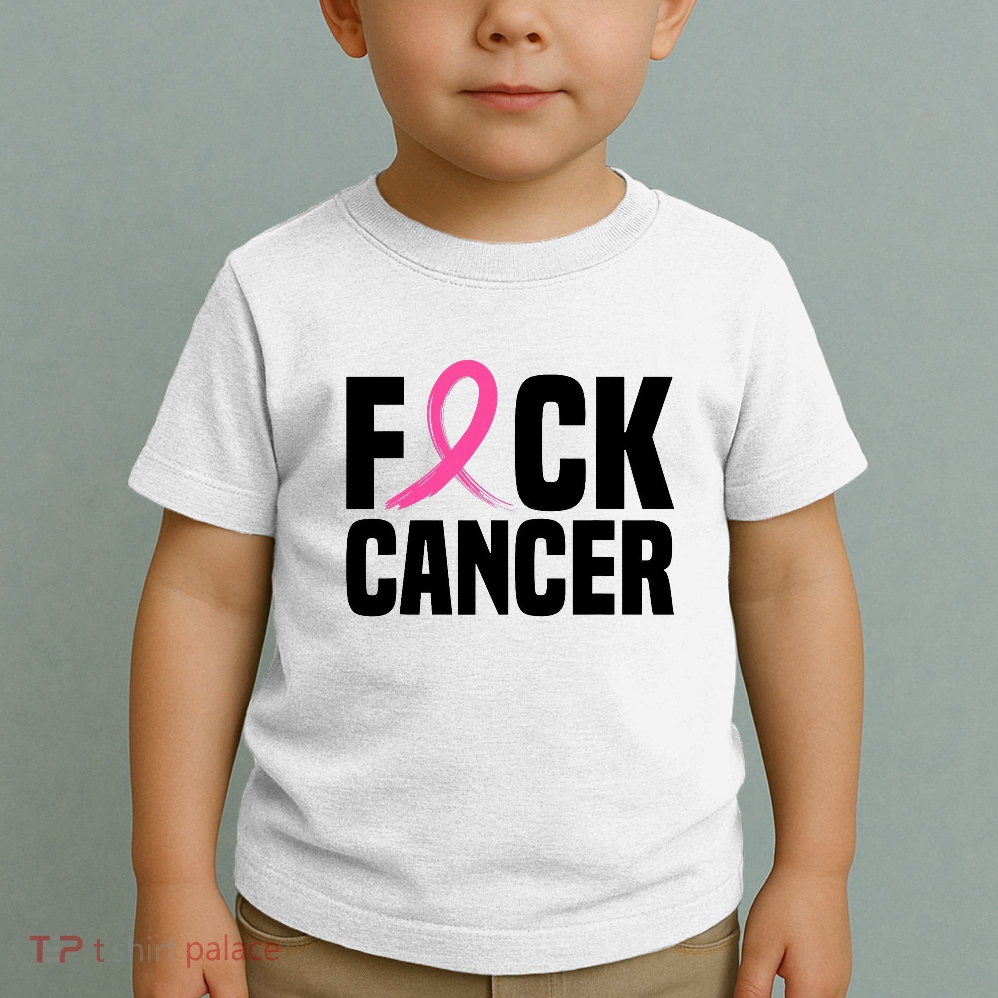 Fuck Cancer Breast Cancer Awareness Gift Retro Distressed Toddler T-Shirt