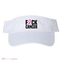 Fuck Cancer Breast Cancer Awareness Gift Retro Distressed Visor thumb 0