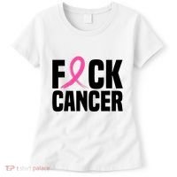 Fuck Cancer Breast Cancer Awareness Gift Retro Distressed Women's T-Shirt thumb 0
