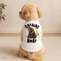 Funny Cocaine Bear Doggie Tank thumb 2