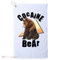Funny Cocaine Bear Golf Towel thumb 0