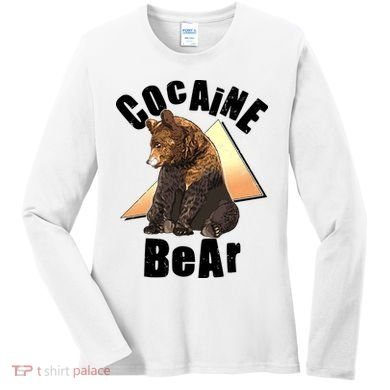 Funny Cocaine Bear Women's Long Sleeve Shirt