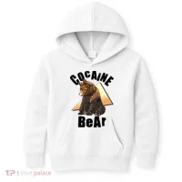 Funny Cocaine Bear Kids Hoodie thumb 0