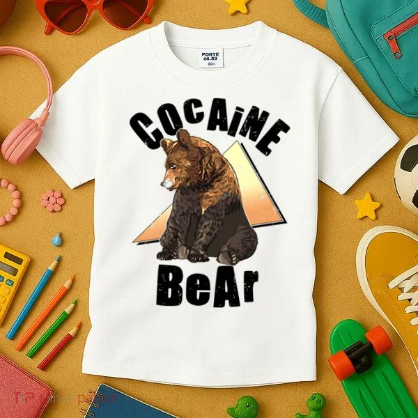Funny Cocaine Bear Kids T-Shirt