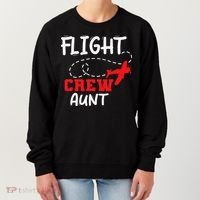 Flight Crew Birthday Aunt Airplane Matching Family Women's Sweatshirt thumb 0