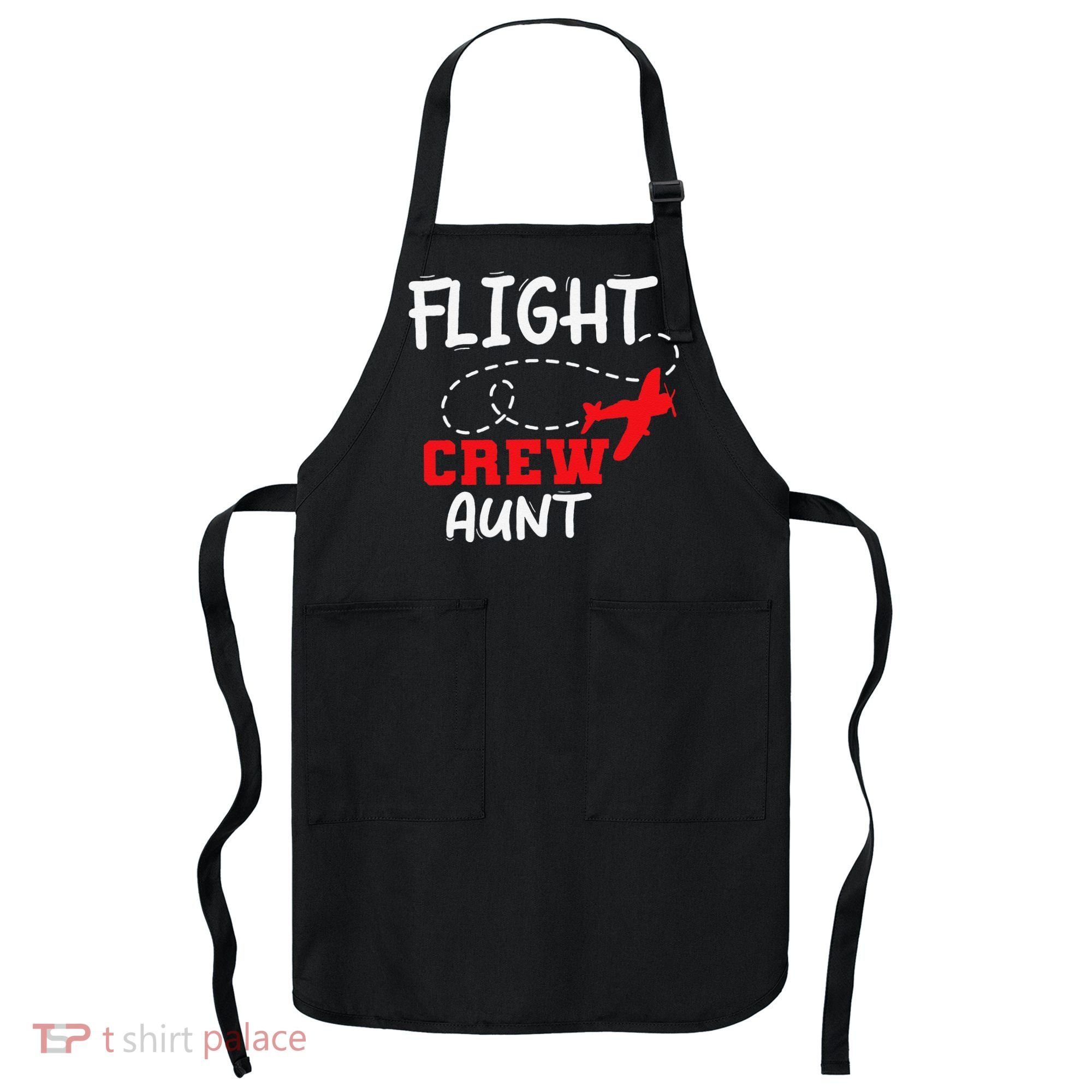 Flight Crew Birthday Aunt Airplane Matching Family Apron