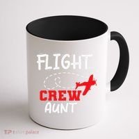 Flight Crew Birthday Aunt Airplane Matching Family Coffee Mug thumb 1