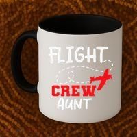 Flight Crew Birthday Aunt Airplane Matching Family Coffee Mug thumb 2