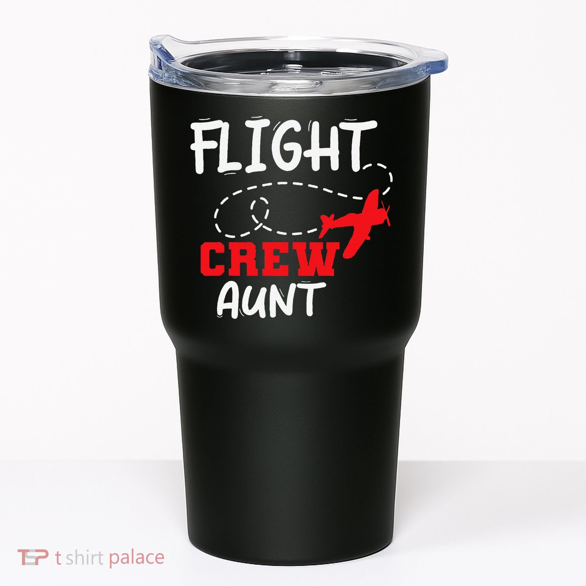 Flight Crew Birthday Aunt Airplane Matching Family Tumbler