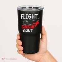 Flight Crew Birthday Aunt Airplane Matching Family Tumbler thumb 2