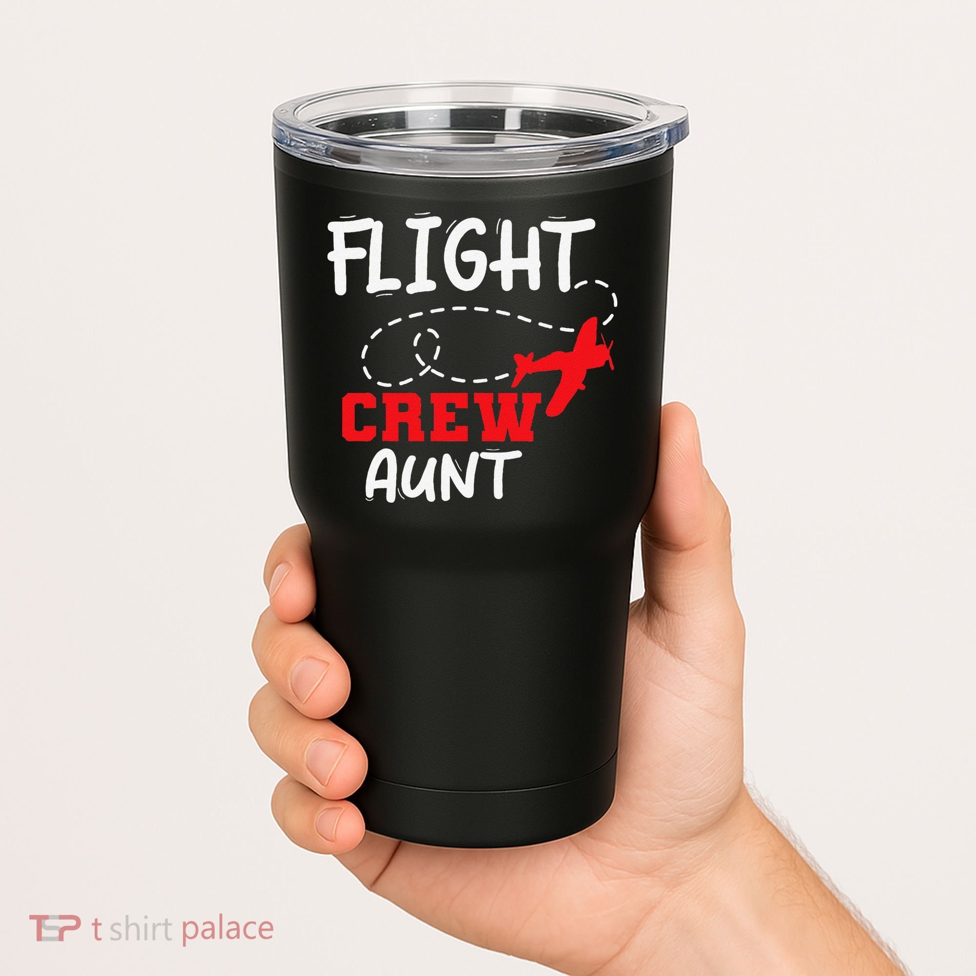 Flight Crew Birthday Aunt Airplane Matching Family Tumbler