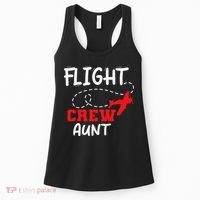 Flight Crew Birthday Aunt Airplane Matching Family Women's Tank Top thumb 0