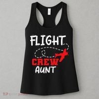 Flight Crew Birthday Aunt Airplane Matching Family Women's Tank Top thumb 3
