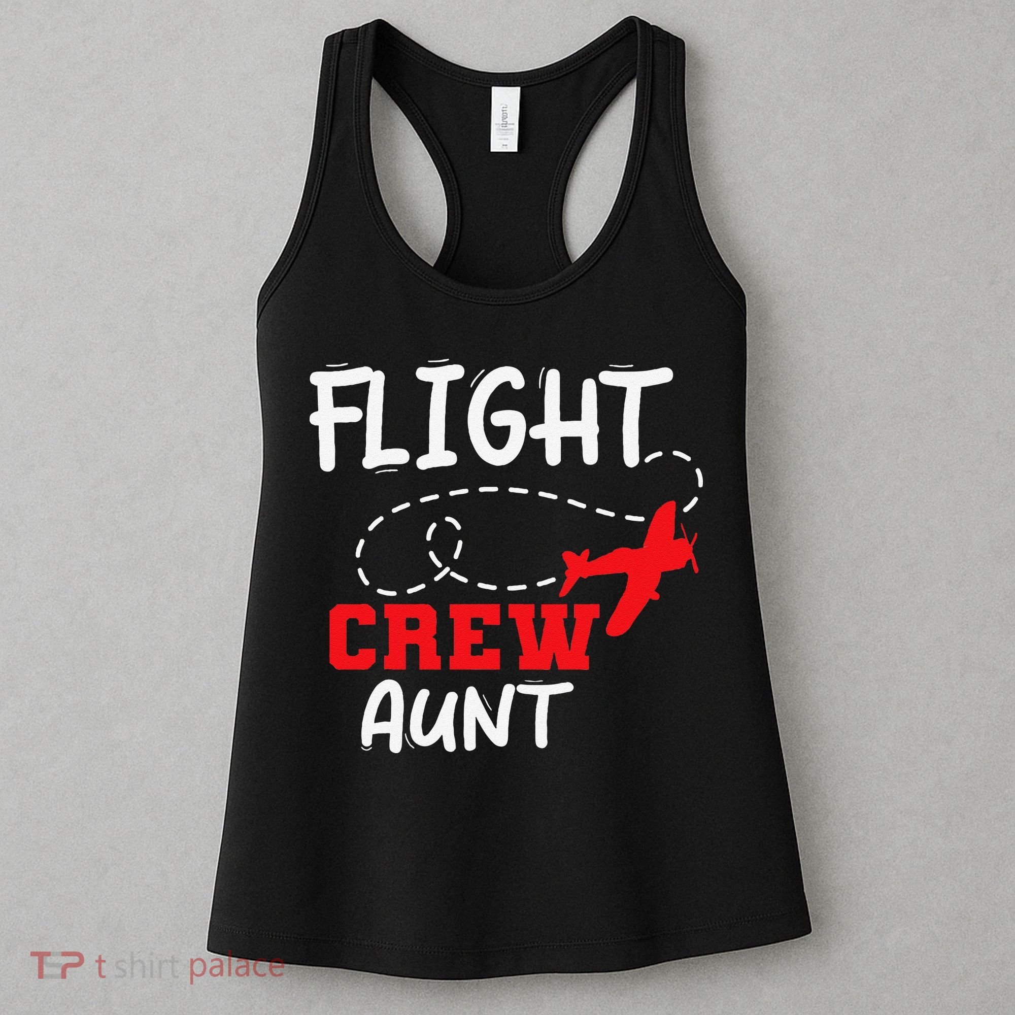 Flight Crew Birthday Aunt Airplane Matching Family Women's Tank Top