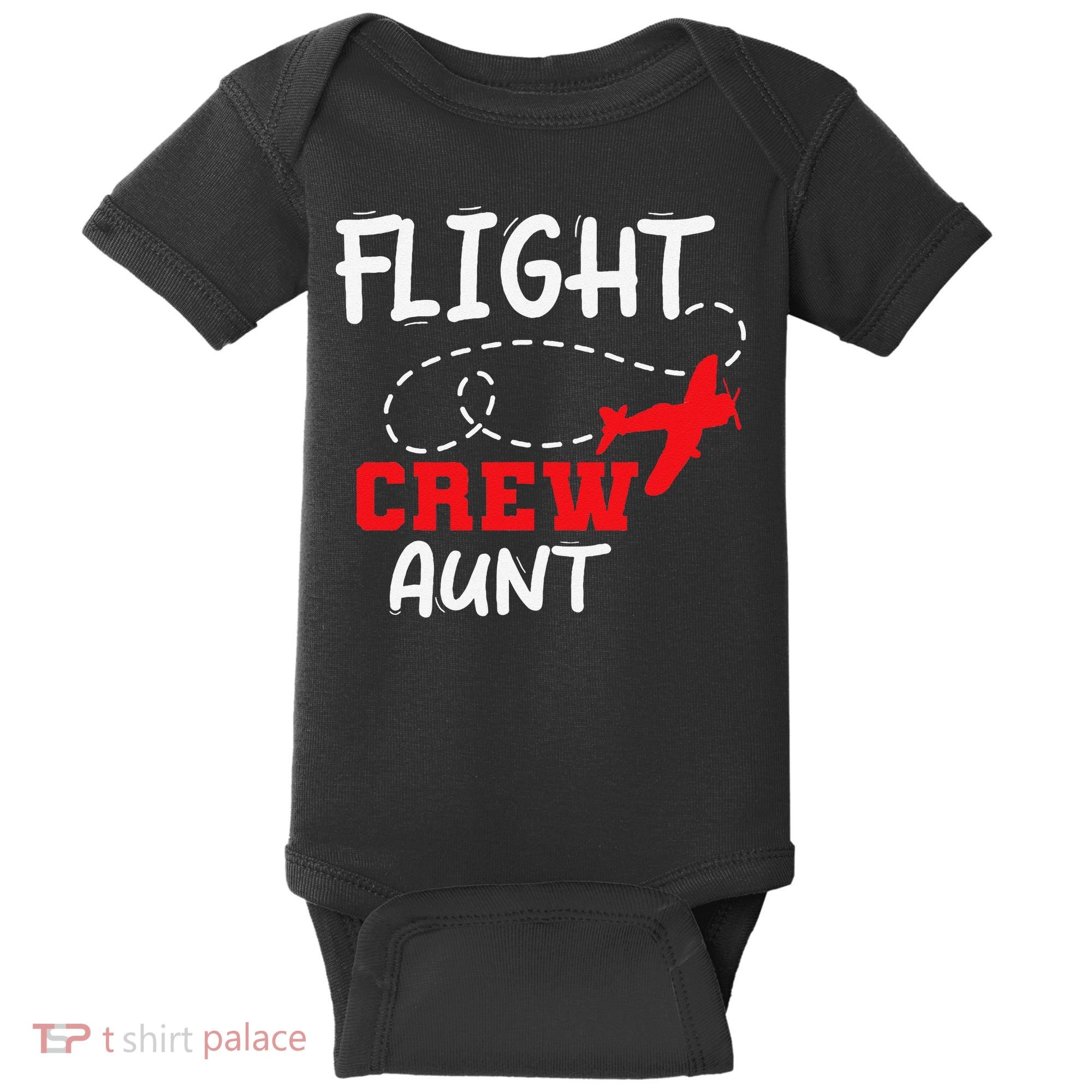 Flight Crew Birthday Aunt Airplane Matching Family Baby Bodysuit