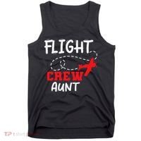 Flight Crew Birthday Aunt Airplane Matching Family Tank Top thumb 0