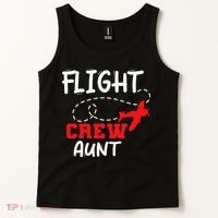 Flight Crew Birthday Aunt Airplane Matching Family Tank Top thumb 2