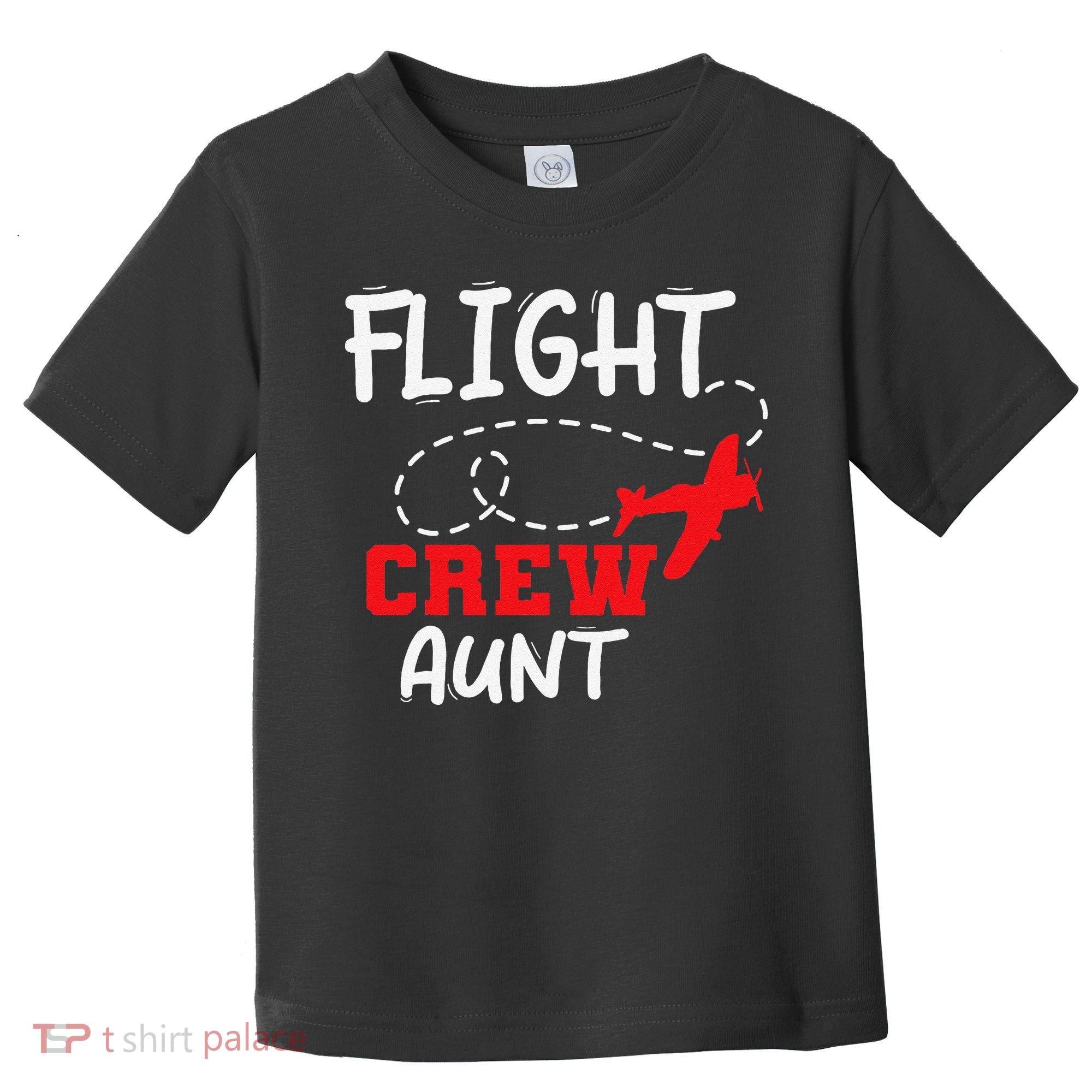 Flight Crew Birthday Aunt Airplane Matching Family Toddler T-Shirt