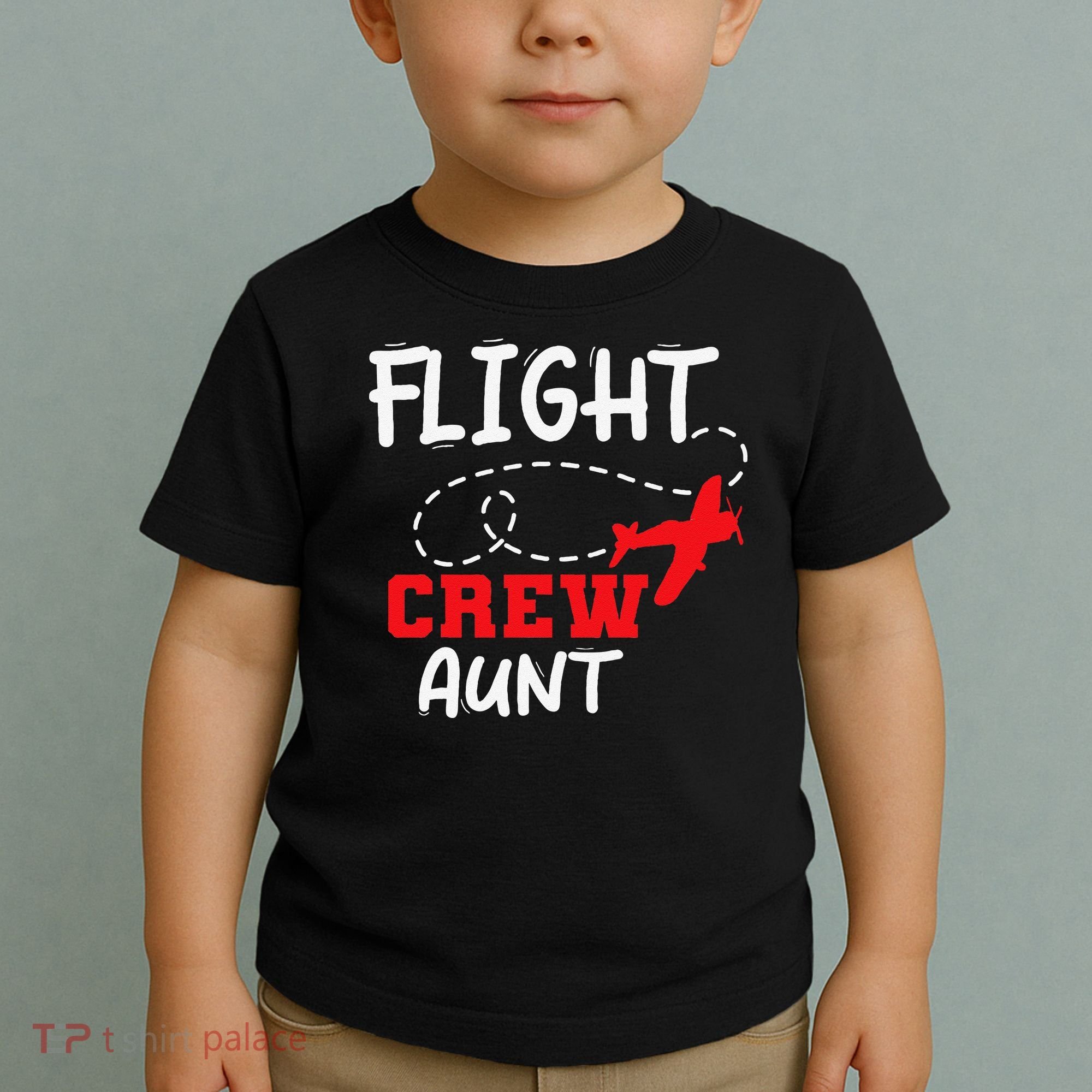 Flight Crew Birthday Aunt Airplane Matching Family Toddler T-Shirt